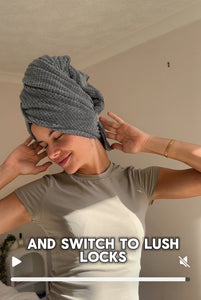 Video of Lushlocks hair towel in action